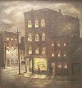 A 1947 painting titled Dante Place by Joseph Carvana 