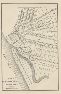 Map of Buffalo Outer Lots - Samuel Tupper purchased lot 17, north of Chippewa Street in 1808