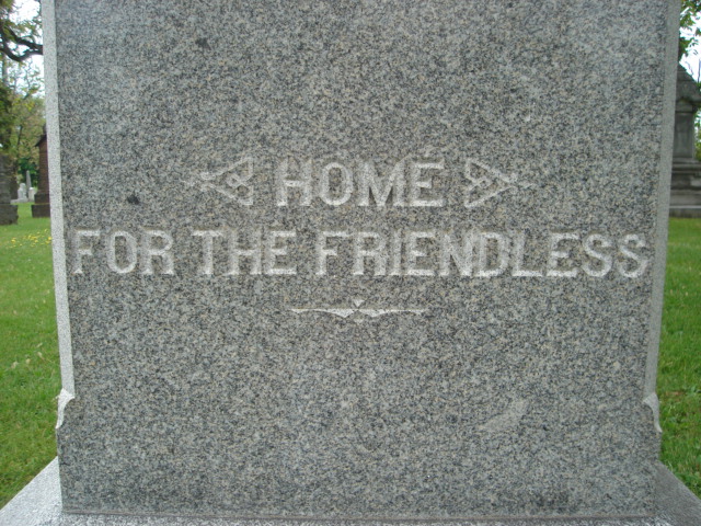 home for the friendless marker forest lawn